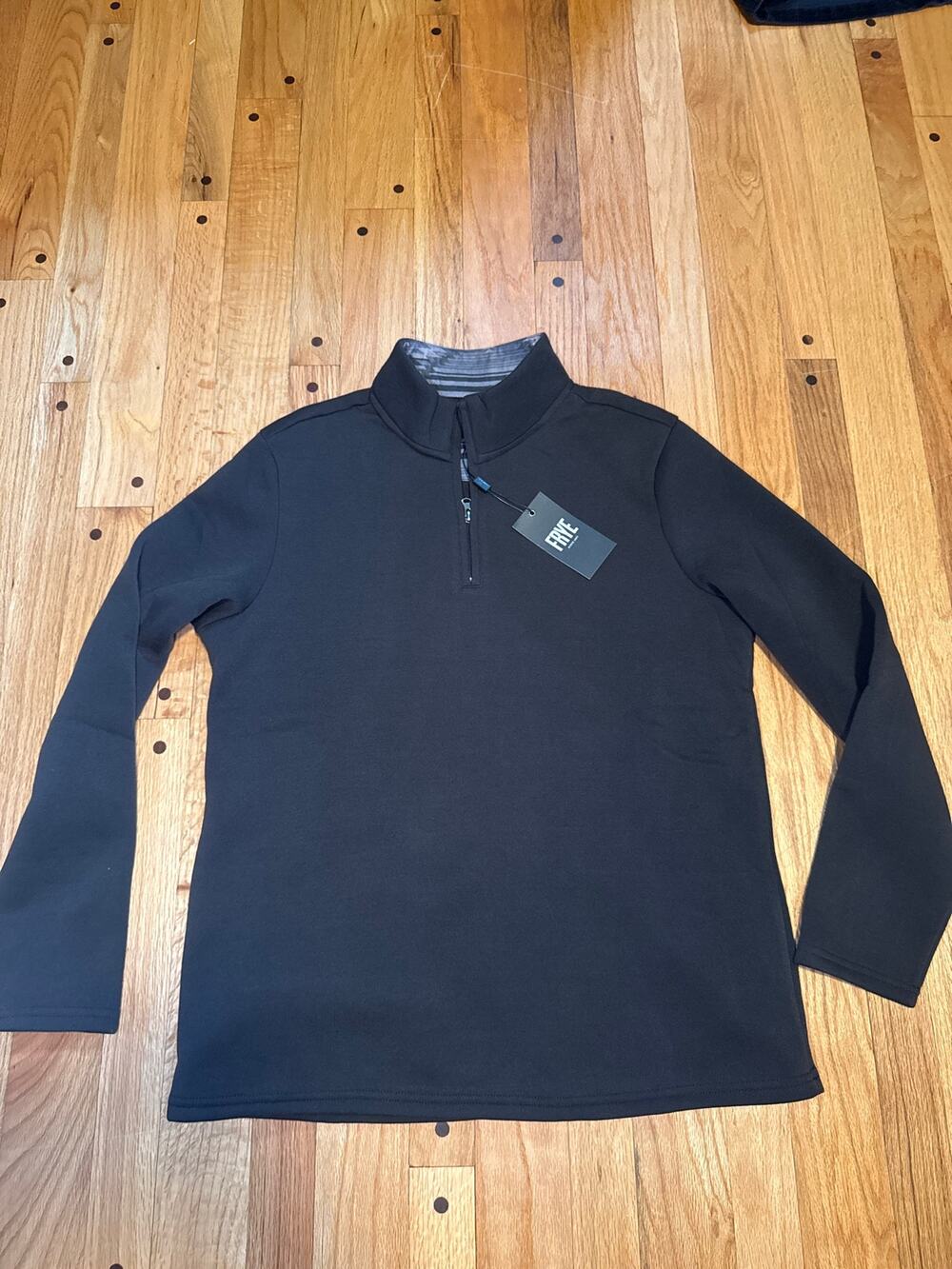 NEW Frye Men’s Large Black 1/4 Zip Pullover Long Sleeve Performance Shirt